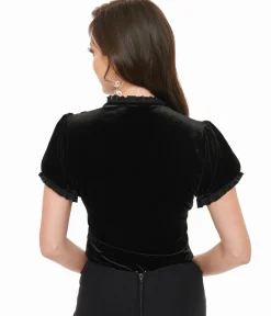 Unique Vintage All Things Black|Work Wear>Hell Bunny Black Mourning Top