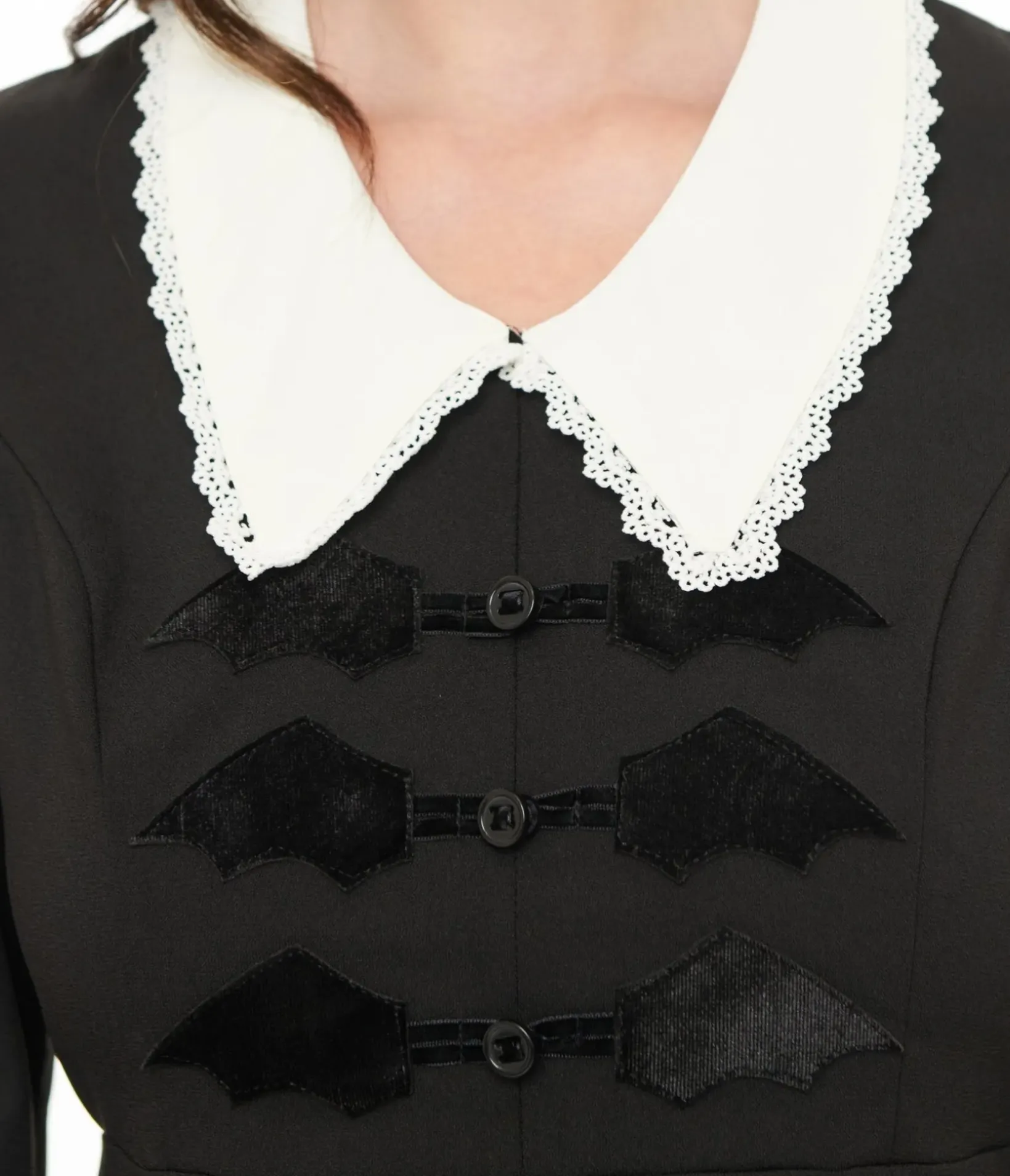 Unique Vintage Everyday Dresses|Halloween>Hell Bunny 1960s Black Batilda Mini Dress