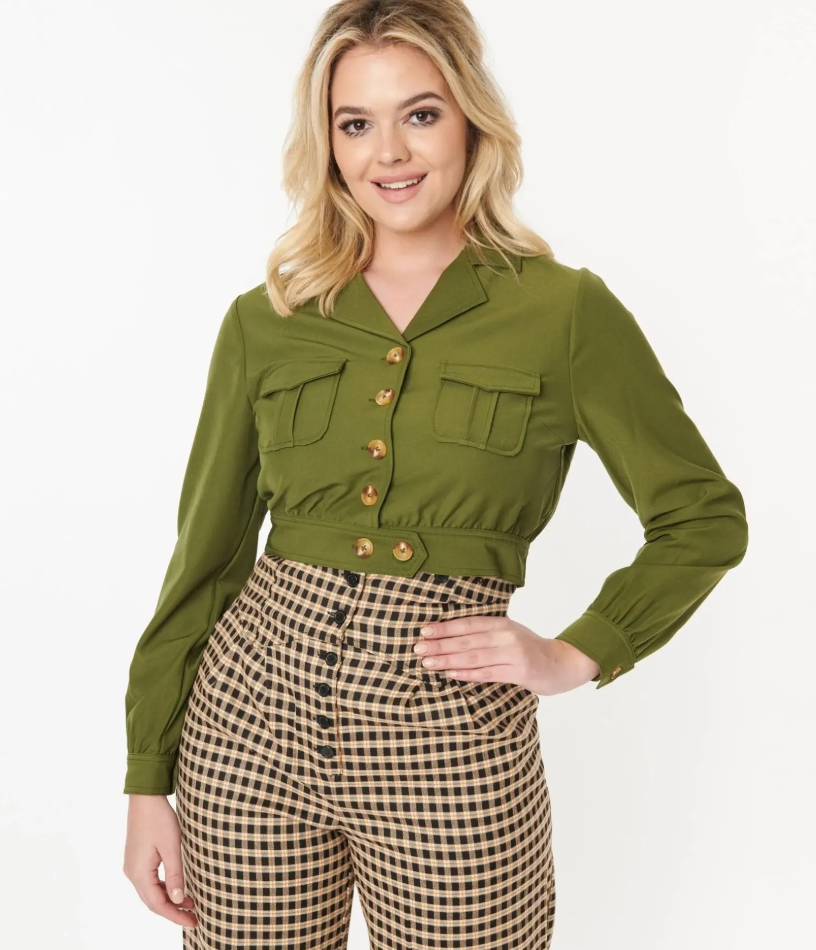 Unique Vintage Jackets|Coats & Jackets>Hell Bunny 1940s Green Ravenswood Jacket