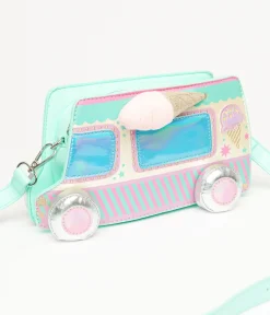 Unique Vintage Novelty Bags>Ice Cream Truck Leatherette Handbag