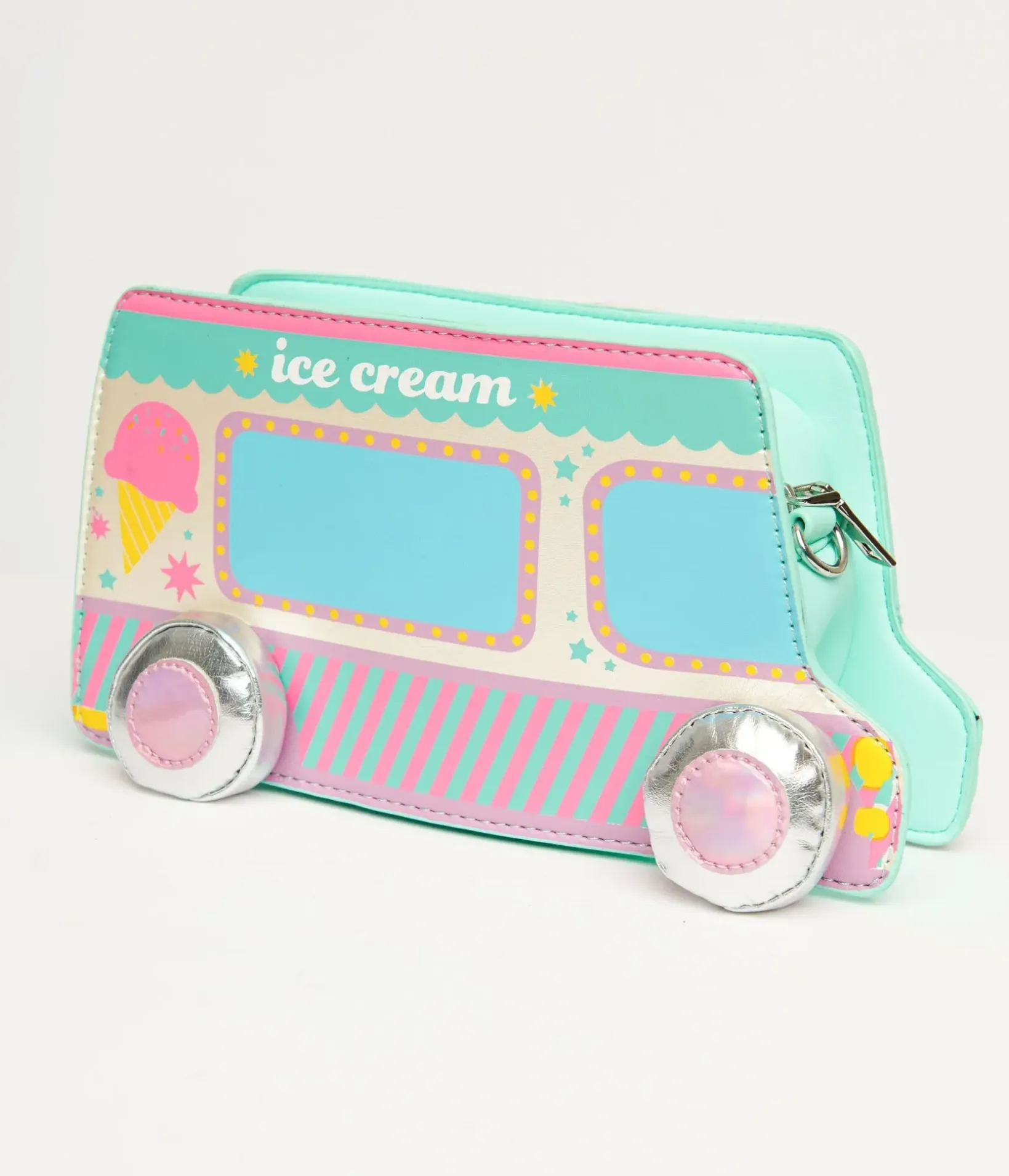 Unique Vintage Novelty Bags>Ice Cream Truck Leatherette Handbag
