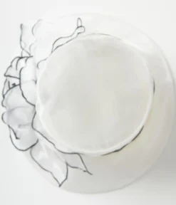 Unique Vintage Special Occasion|Wedding Accessories>Ivory & Black Floral Hat