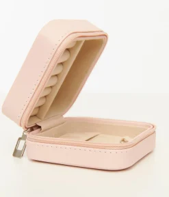 Unique Vintage All Things Pink>Light Pink Matte Christina Jewelry Case