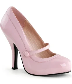 Unique Vintage Heels|All Things Pink>Light Pink Patent Leatherette Cutie Pie Pumps