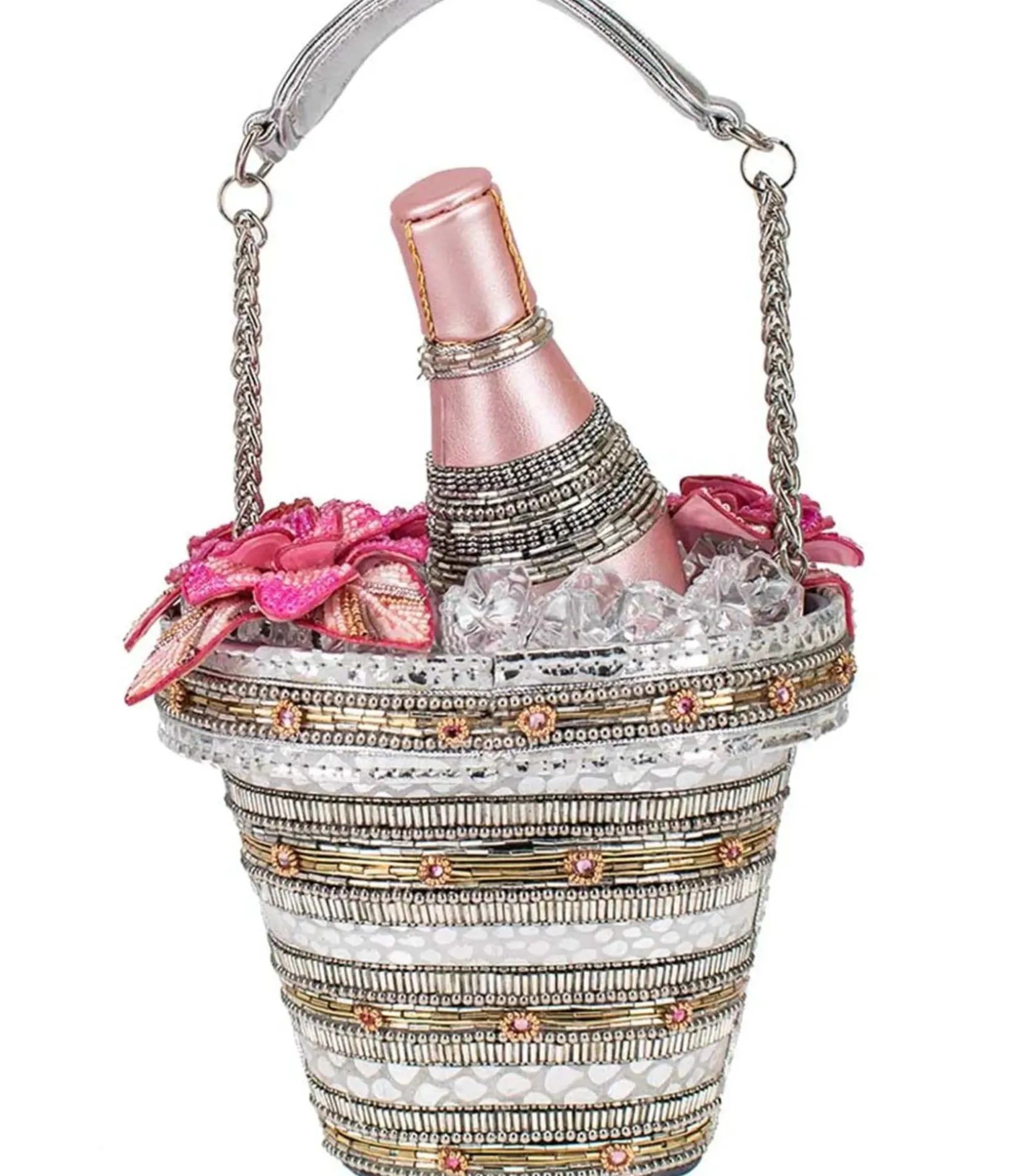 Unique Vintage Bachelorette|Novelty Bags>Mary Frances Champagne On Ice Handbag