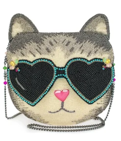 Unique Vintage Novelty Bags>Mary Frances Cool Cat Crossbody Bag