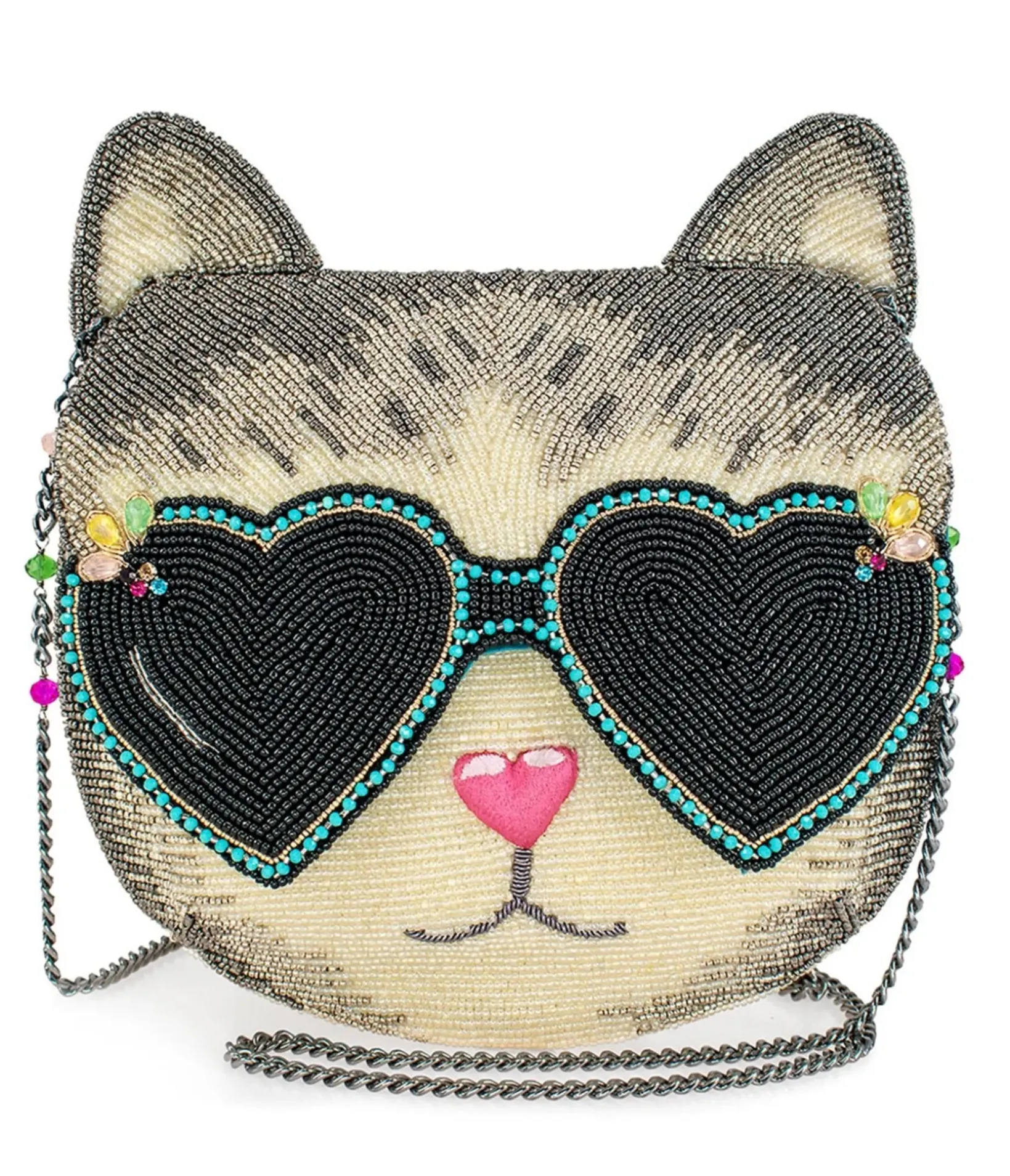 Unique Vintage Novelty Bags>Mary Frances Cool Cat Crossbody Bag