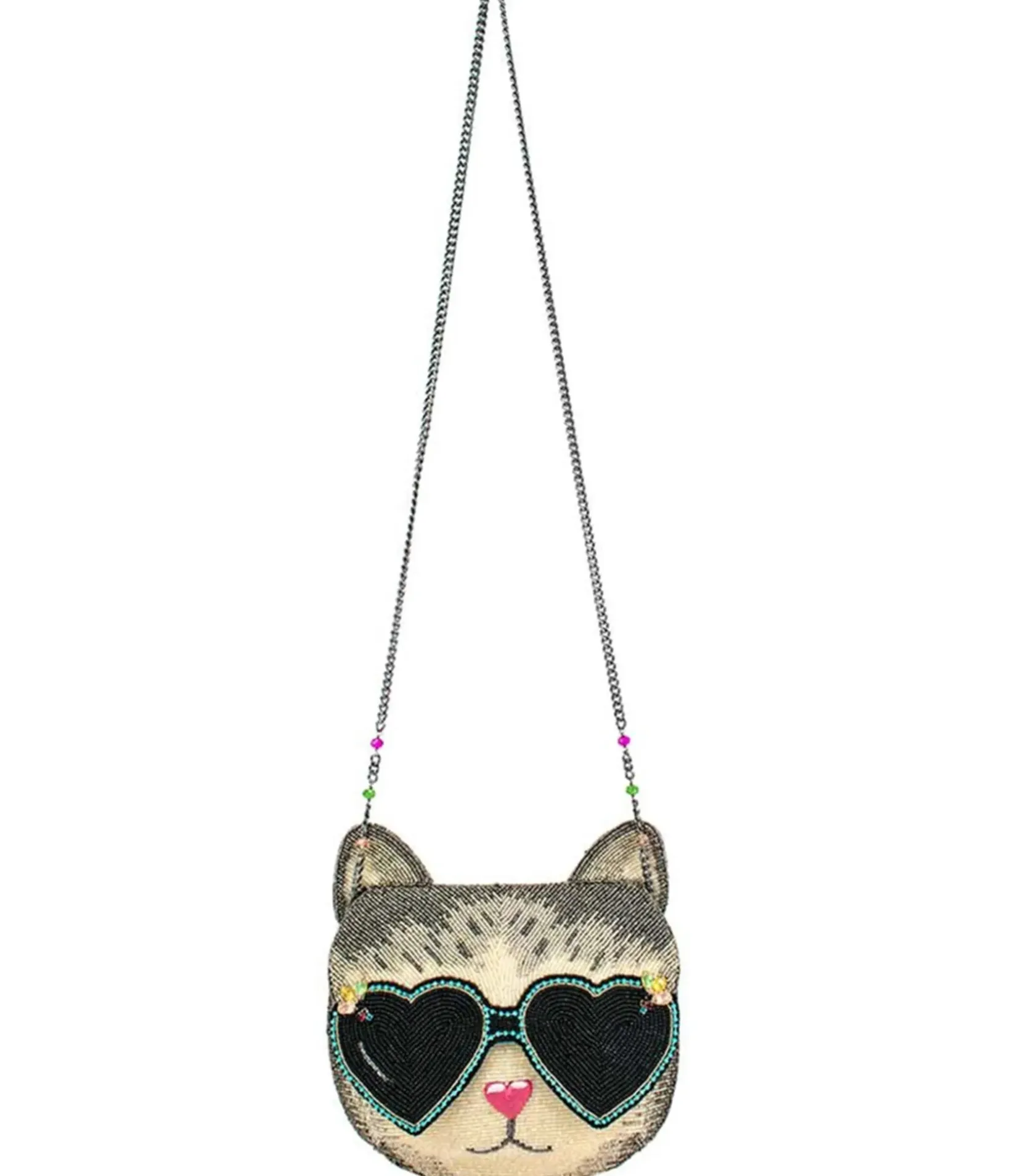 Unique Vintage Novelty Bags>Mary Frances Cool Cat Crossbody Bag