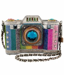 Unique Vintage Novelty Bags>Mary Frances Life in Color Camera Crossbody Bag