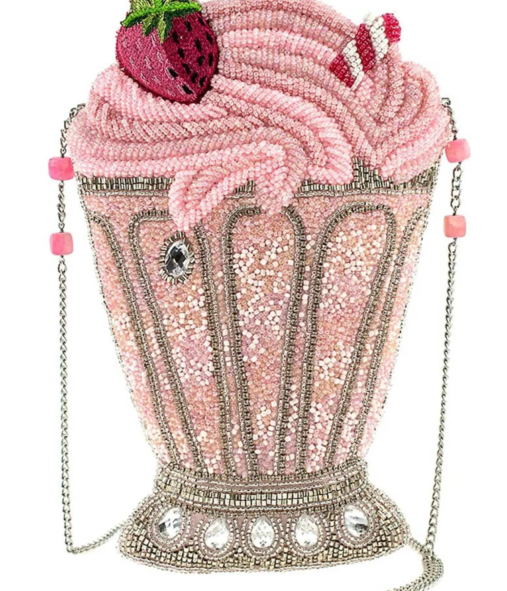 Unique Vintage Novelty Bags>Mary Frances Shake It Up Milkshake Crossbody Bag