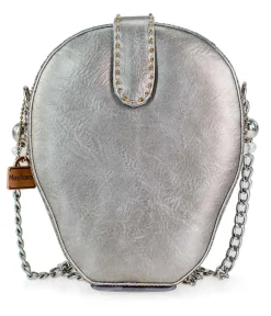Unique Vintage Novelty Bags>Mary Frances Shining Skull Crossbody Handbag