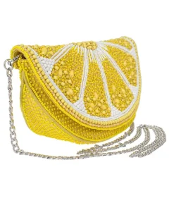 Unique Vintage Novelty Bags>Mary Frances Tart Lemon Crossbody Bag