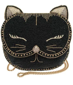 Unique Vintage Novelty Bags>Mary Frances Whiskers Cat Crossbody Bag