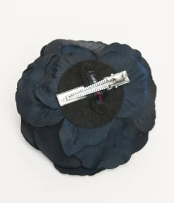 Unique Vintage Hair Clips>Midnight Rose Hair Flower