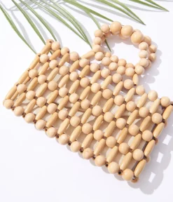 Unique Vintage Honeymoon Outfits|Novelty Bags>Mini Wood Beaded Handbag