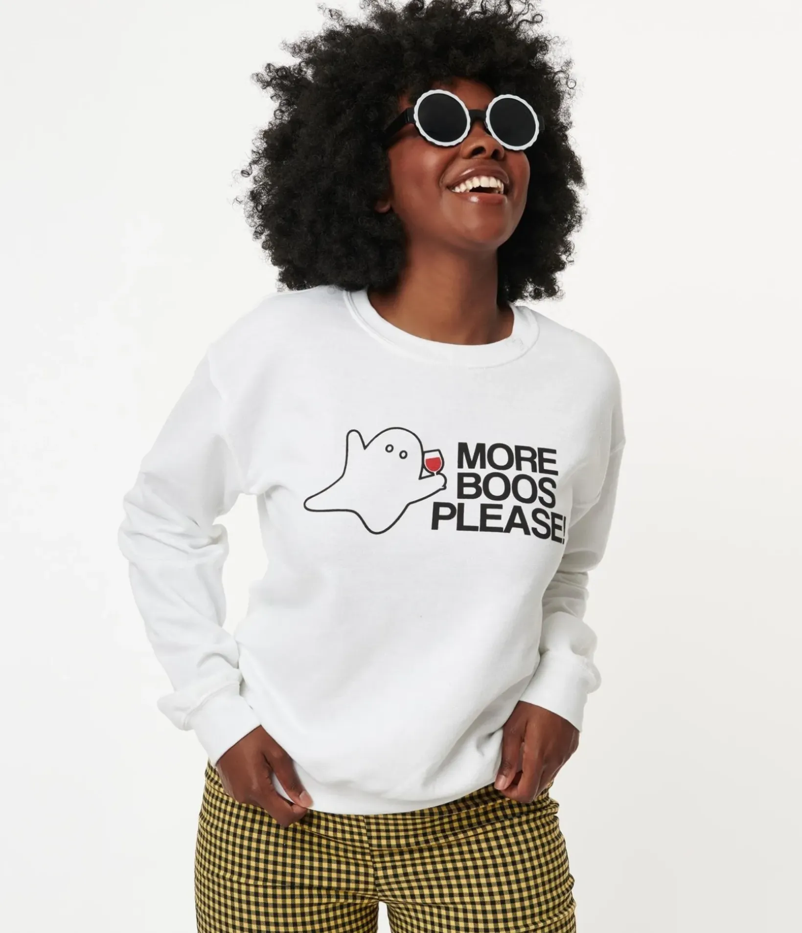 Unique Vintage Graphic Tees|Halloween>More Boos Please Graphic Sweatshirt