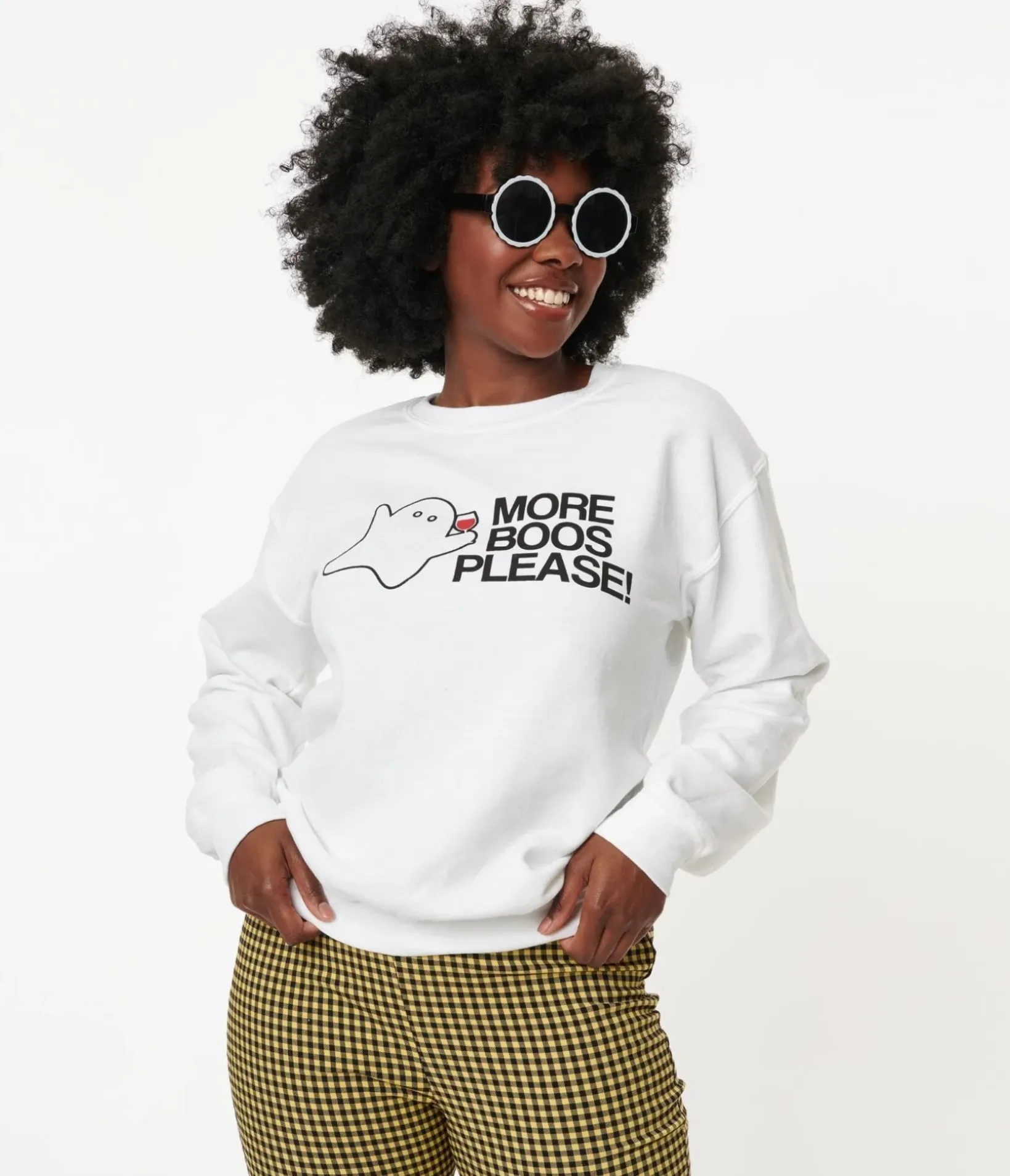 Unique Vintage Graphic Tees|Halloween>More Boos Please Graphic Sweatshirt