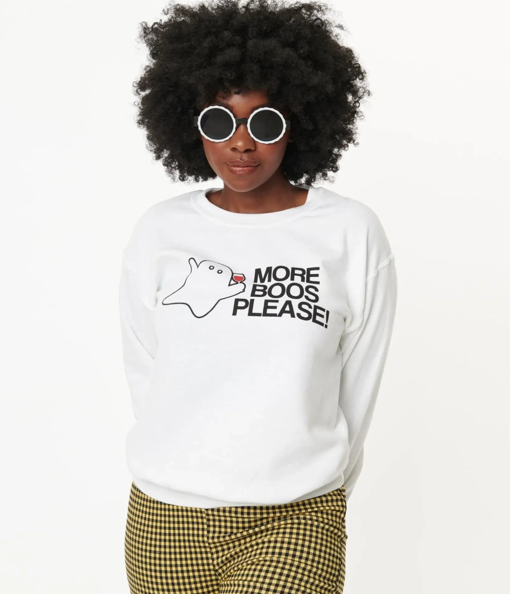 Unique Vintage Graphic Tees|Halloween>More Boos Please Graphic Sweatshirt