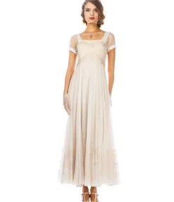 Unique Vintage Special Occasion|Wedding Dresses>Nataya Ivory Vintage Style Regency Wedding Dress