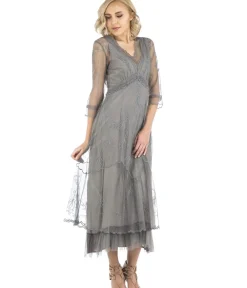 Unique Vintage Special Occasion|Mother Of The Bride & Groom Dresses>Nataya 1920s Style Smoke Flapper Dress