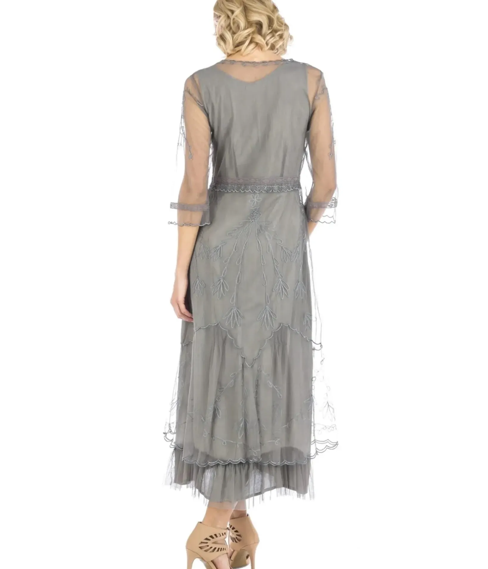 Unique Vintage Special Occasion|Mother Of The Bride & Groom Dresses>Nataya 1920s Style Smoke Flapper Dress