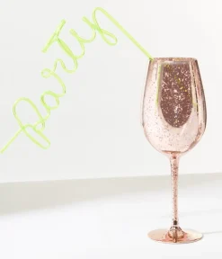 Unique Vintage Bachelorette|Gift Under $20>Neon Green Party Silly Straw