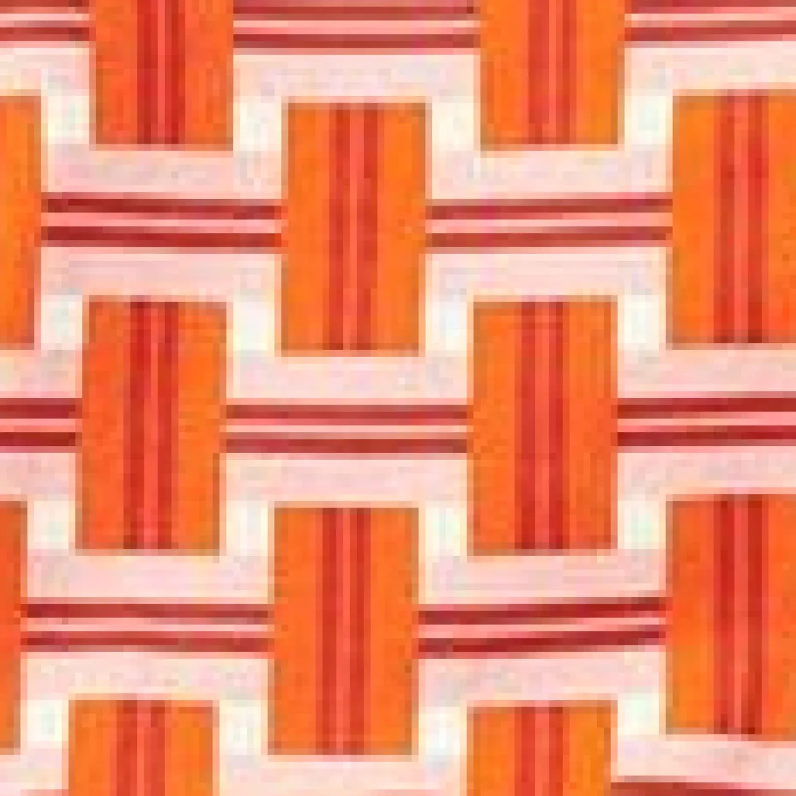 Unique Vintage All Things Red>Orange & Red Basket Plaid Pajama Top