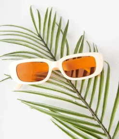 Unique Vintage Concert & Festivals|Sunglasses>Peach & Orange Tint Oval Sunglasses