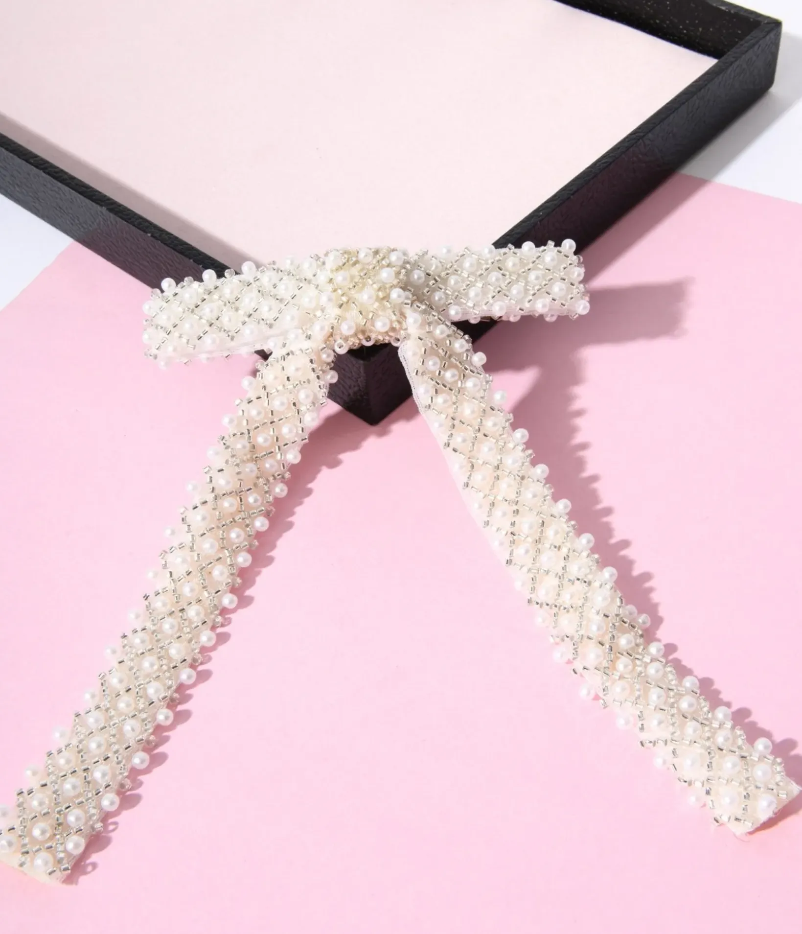 Unique Vintage Bachelorette|Hair Clips>Pearl Bow Barrette