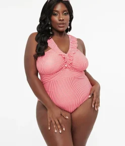 Unique Vintage One Piece Swim|All Things Pink><noscript><img width=