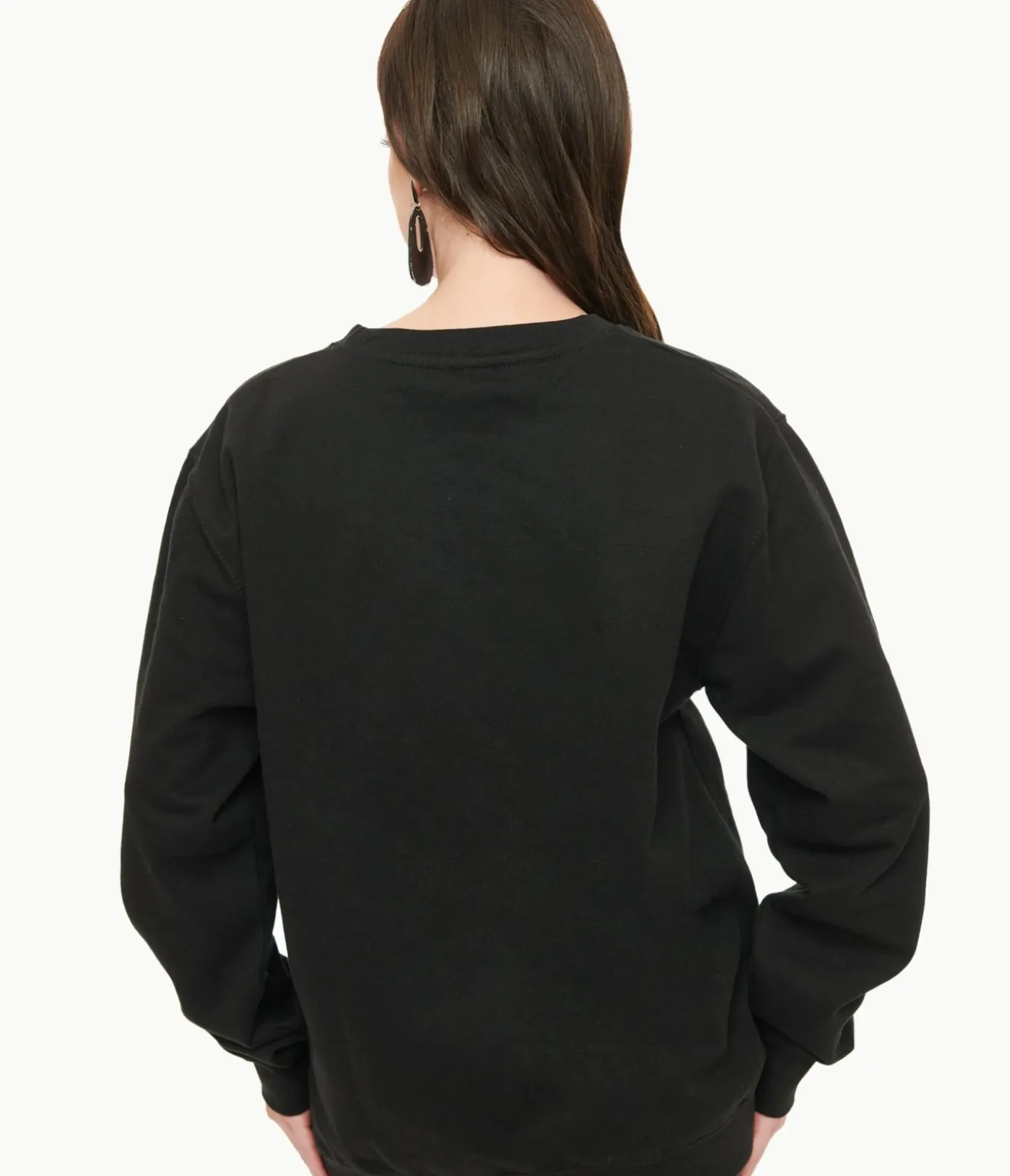 Unique Vintage All Things Black>Pretty Attitude Clothing Metal Horns Skeleton Hand Sweatshirt
