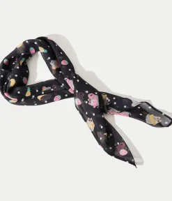 Unique Vintage All Things Black|Hair Scarves>Pusheen x Pool Time 1950s Hair Scarf