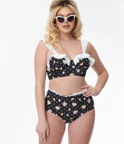 Unique Vintage Swim Tops|All Things Black>Pusheen x Pool Time Southampton Swim Top