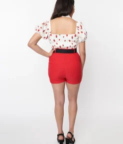 Unique Vintage Shorts|All Things Red><noscript><img width=