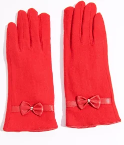 Unique Vintage All Things Red|Gloves & Scarves>Red Wool Texting Gloves