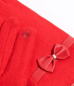Unique Vintage All Things Red|Gloves & Scarves>Red Wool Texting Gloves