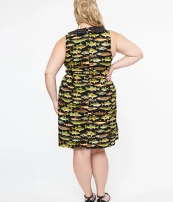 Unique Vintage Fit & Flare|Pocket Dresses><noscript><img width=