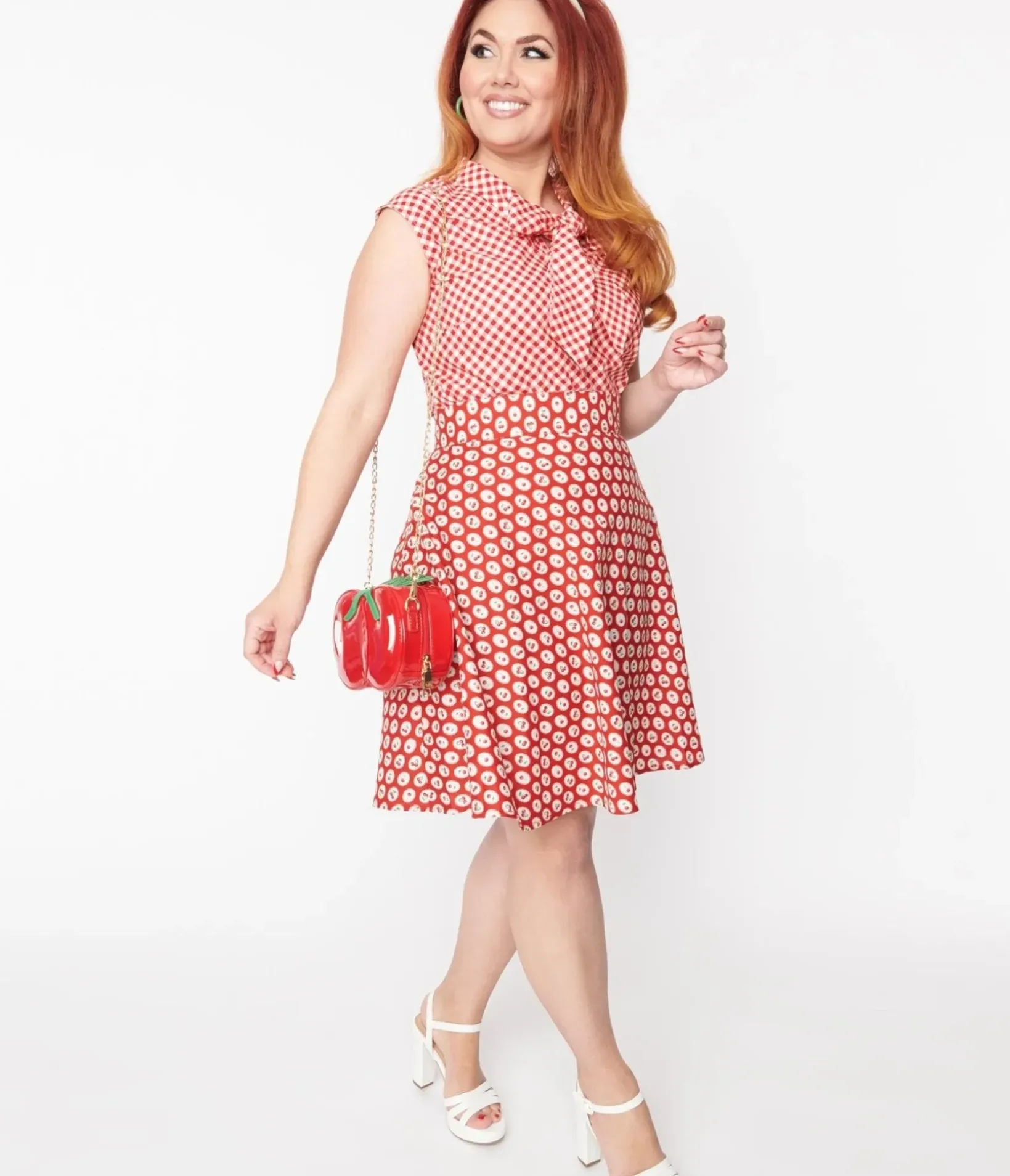 Unique Vintage Skirts|Skirts>Retrolicious Red Cherry Flare Skirt