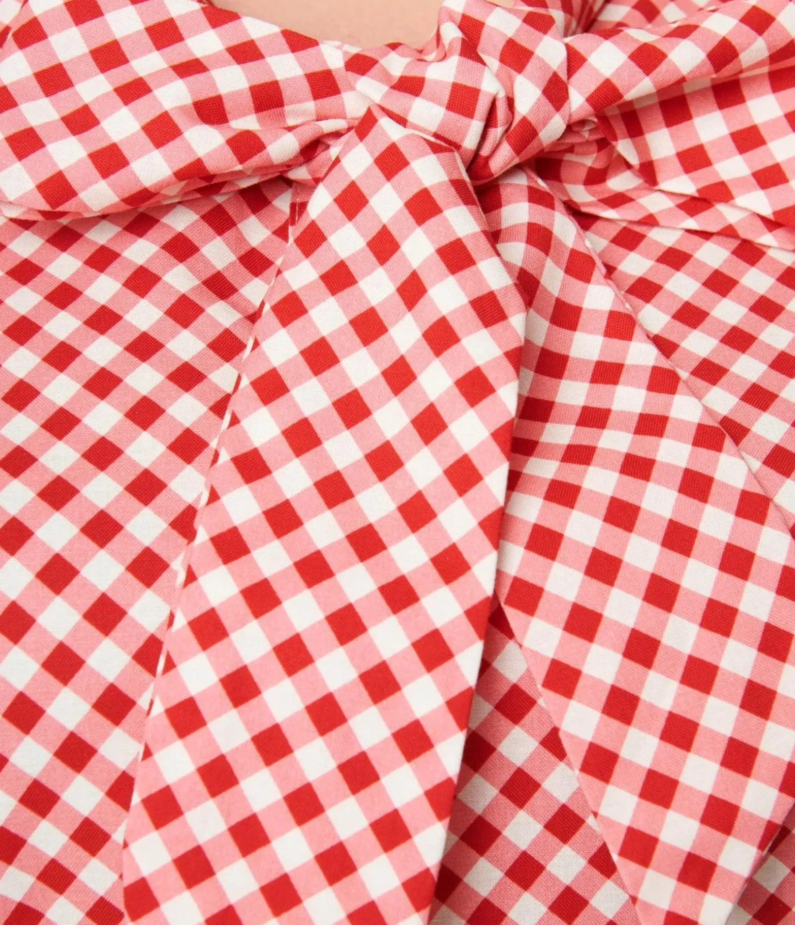 Unique Vintage All Things Red>Retrolicious Red Gingham Bow Top