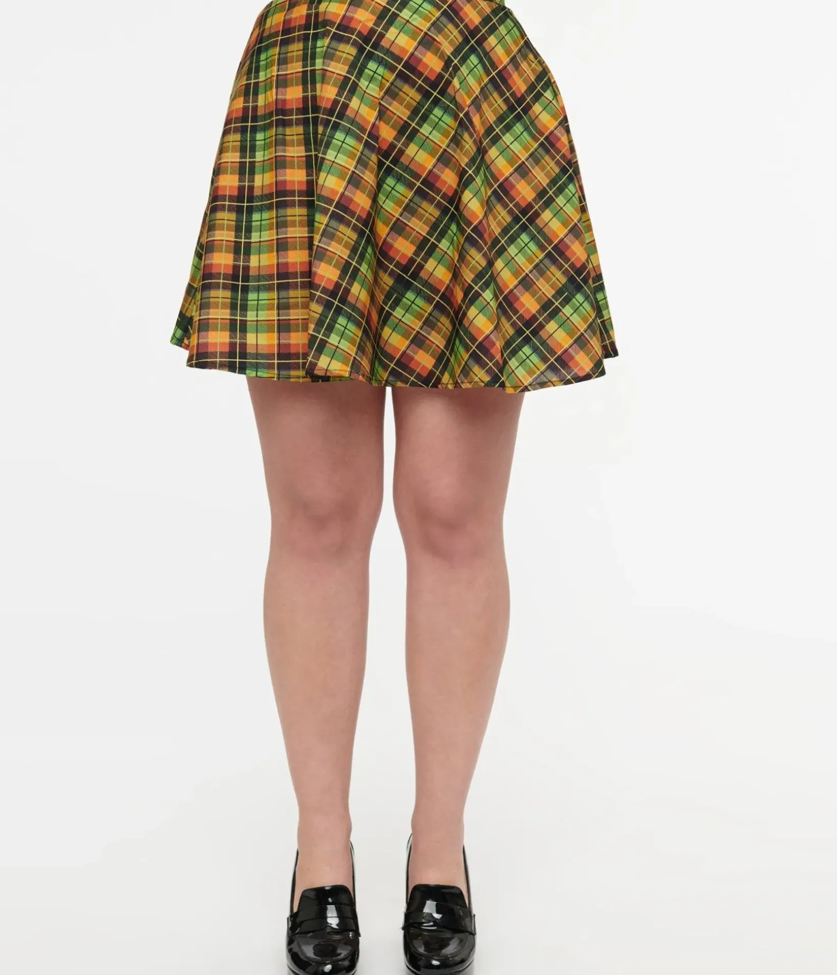 Unique Vintage Skirts>Retrolicious 1950s Autumn Tartan Skater Skirt