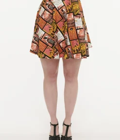 Unique Vintage Skirts|Skirts>Retrolicious 1950s Trick or Treat Poster Skater Skirt