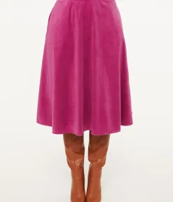 Unique Vintage Skirts>Royal Monk 1950s Purple Velvet Dreams Swing Skirt