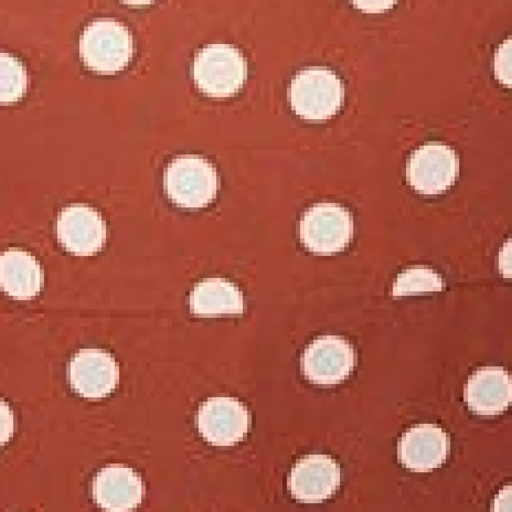 Unique Vintage Swing|Pocket Dresses>Rust Red & Cream Polka Dot Swing Dress