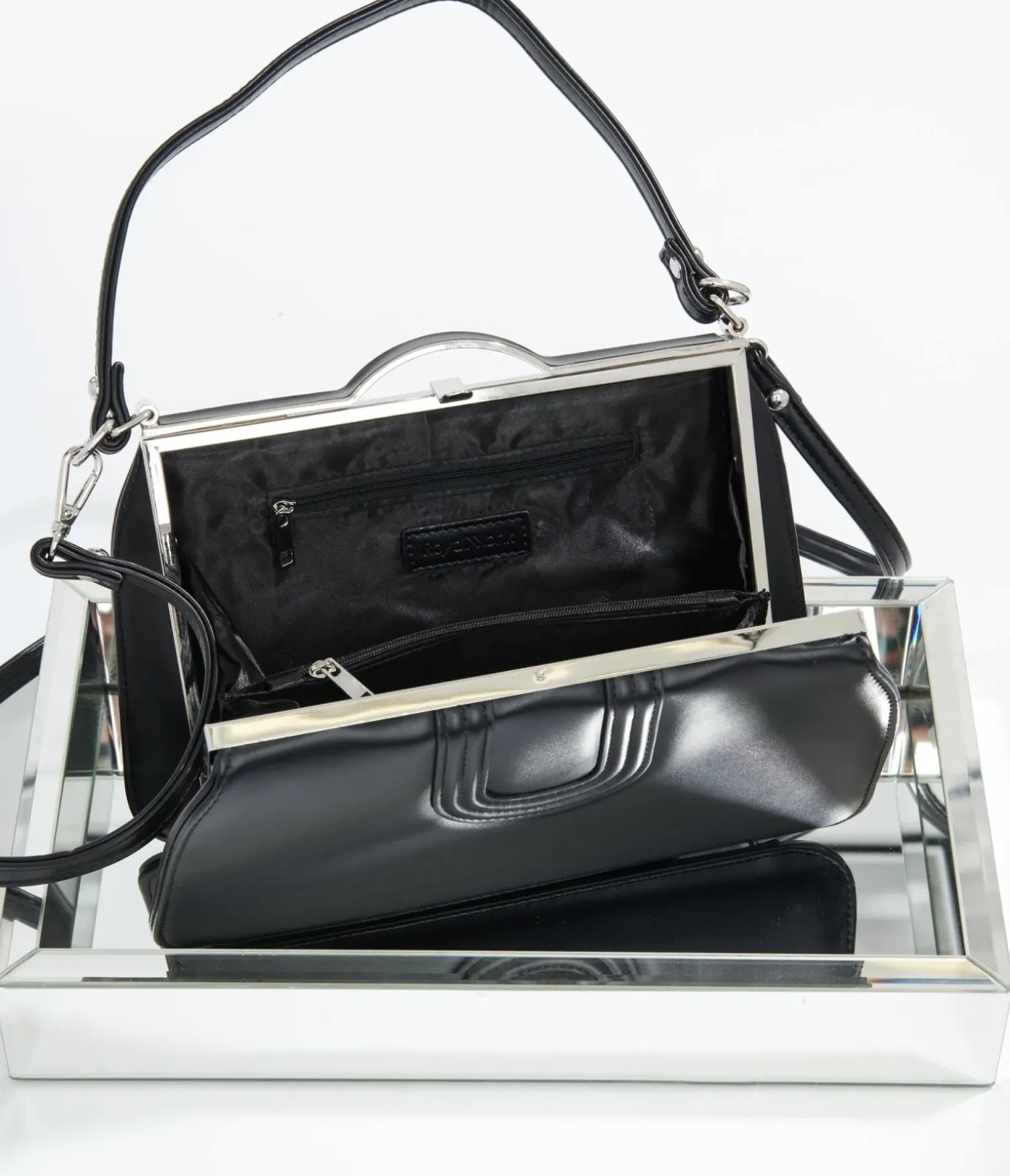 Unique Vintage Work Wear|Date Night Outfits>1950s Black Leatherette Dolores Handbag