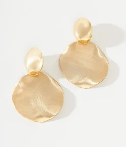Unique Vintage Special Occasion|Taylor Swift Inspired>1930s Gold Circle Art Deco Earrings