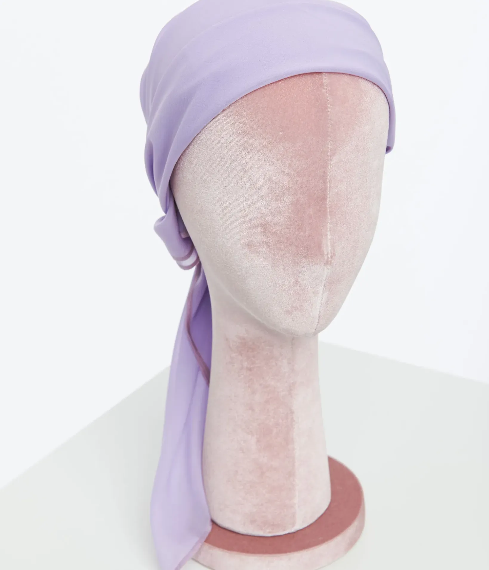 Unique Vintage Hair Scarves|Gloves & Scarves>1950s Lavender Chiffon Hair Scarf