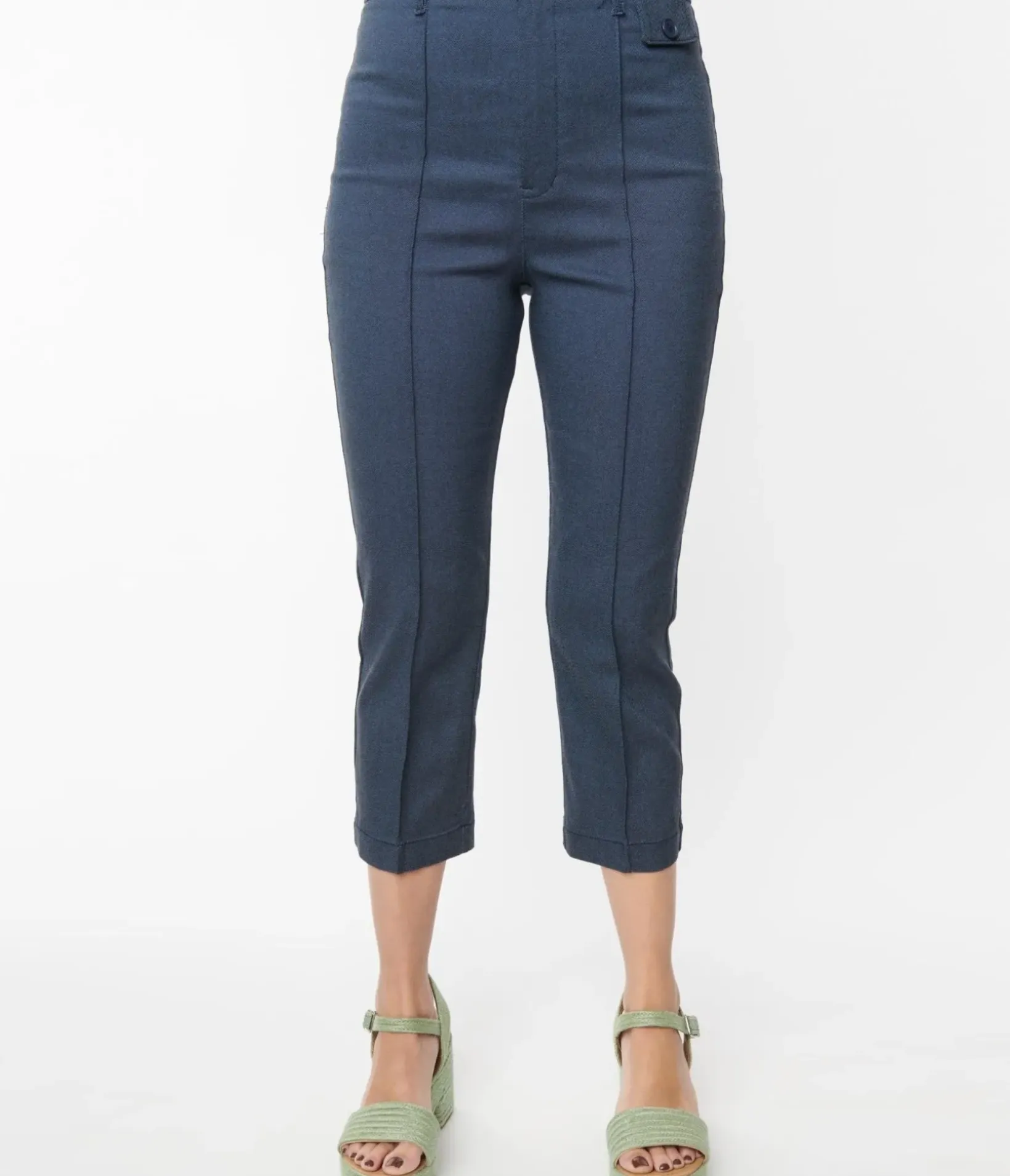 Unique Vintage Pants|Pants>Smak Parlour Denim Bengaline & Rainbow Pocket Pintuck Capris