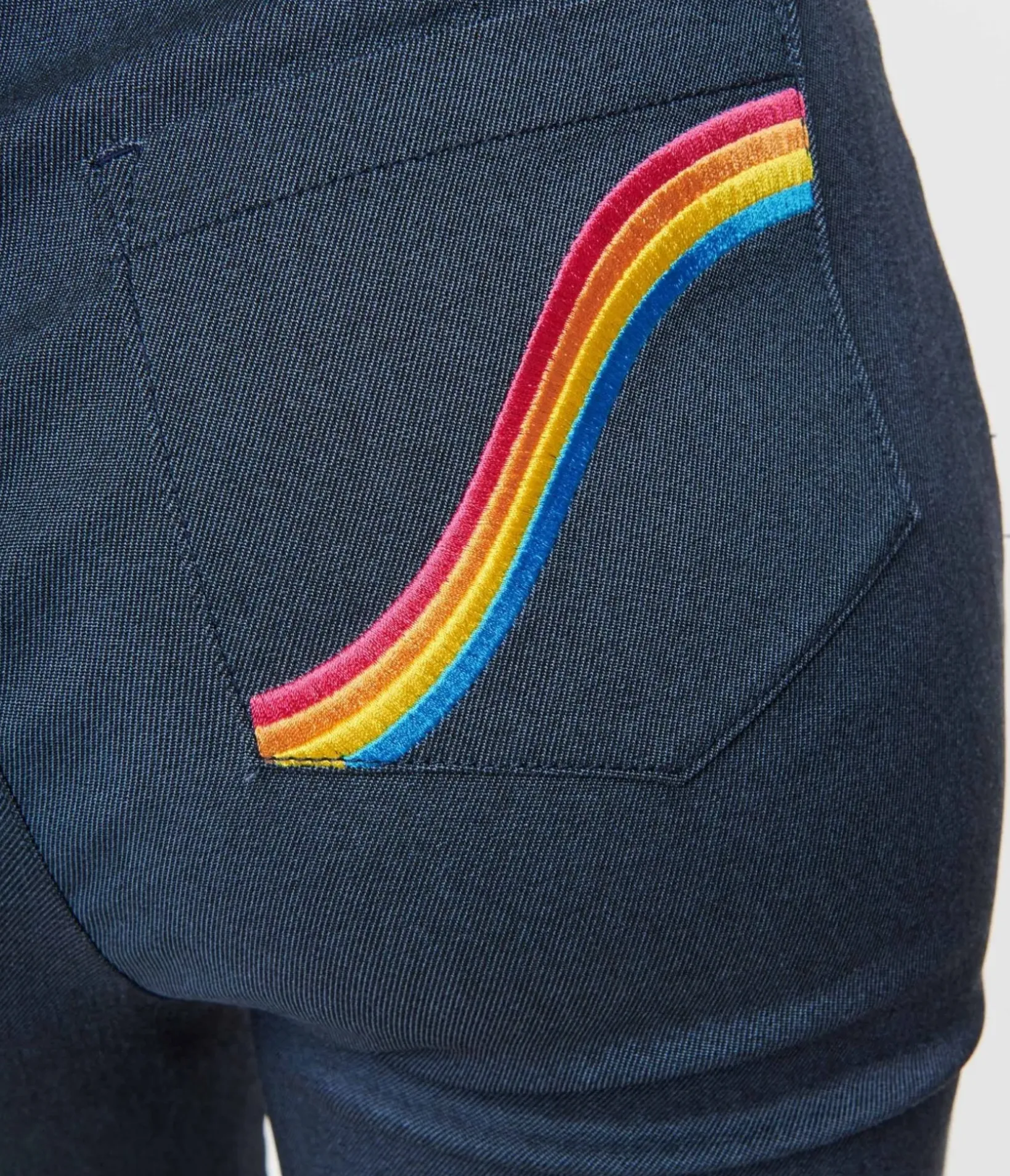 Unique Vintage Pants|Pants>Smak Parlour Denim Bengaline & Rainbow Pocket Pintuck Capris