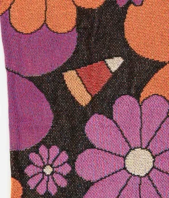 Unique Vintage Halloween|Gifts For The Home>Smak Parlour Groovy Pumpkin Floral Fringe Blanket