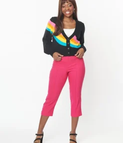 Unique Vintage Pants|Pants>Smak Parlour Hot Pink Pintuck Capris